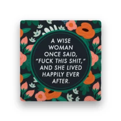 Lucinda's Wichita Gifts Happily Ever After Floral Coaster