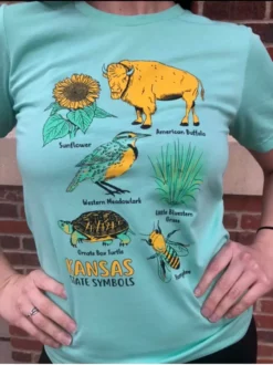 Lucinda's New Kansas Symbols Tee