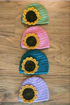 Lucinda's Crochet Sunflower Hat New
