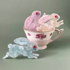 Lucinda's Lingonberry Blue Bunny Hair Clip