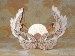 Lucinda's New Pearl Sunset Swimmers Swan Statement Necklace