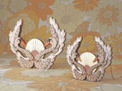 Lucinda's New Pearl Sunset Swimmers Swan Statement Necklace