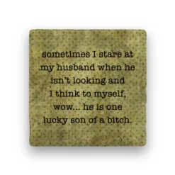 Lucinda's Wichita Gifts Lucky SOB Coaster