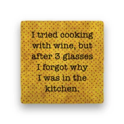 Lucinda's Wichita Gifts Cooking With Wine Coaster