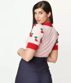Lucinda's New Pink & Cherry Prim & Pretty Sweater
