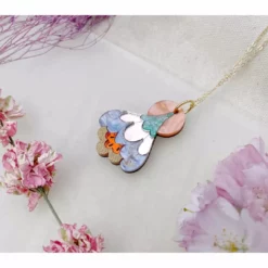 Lucinda's New Pink Sky Crocus Pendant Necklace