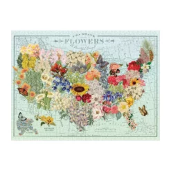 Lucinda's USA State Flower 1000 Pc Puzzle New