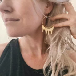 Lucinda's New Gold Slime Hoop Earring