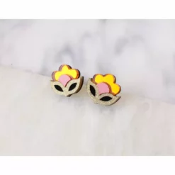 Lucinda's Orange Flora Stud New