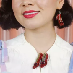 Lucinda's Ruby Slippers Brooch By Erstwilder New