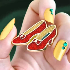 Lucinda's New Ruby Slippers Enamel Pin By Erstwilder