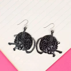 Lucinda's New Small Black Cat Earrings